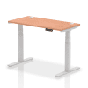 Dynamic Air Rectangular Height Adjustable Desk with Cable Ports - 1200mm x 600mm - Beech