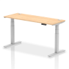 Dynamic Air Rectangular Height Adjustable Desk with Cable Ports - 1600mm x 600mm - Maple