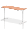 Dynamic Air Rectangular Height Adjustable Desk with Cable Ports - 1600mm x 600mm - Beech