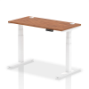 Dynamic Air Rectangular Height Adjustable Desk with Cable Ports - 1200mm x 600mm - Walnut