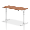 Dynamic Air Rectangular Height Adjustable Desk with Cable Ports - 1400mm x 600mm - Walnut