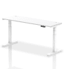 Dynamic Air Rectangular Height Adjustable Desk with Cable Ports - 1800mm x 600mm - White