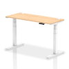 Dynamic Air Rectangular Height Adjustable Desk with Cable Ports - 1400mm x 600mm - Maple