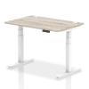 Dynamic Air Rectangular Height Adjustable Desk with Cable Ports - 1200mm x 800mm - Grey oak