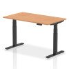 Dynamic Air Rectangular Height Adjustable Desk - 1400mm x 800mm - Oak