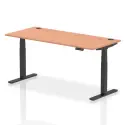 Dynamic Air Rectangular Height Adjustable Desk with Cable Ports - 1800mm x 800mm