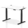 Dynamic Air Rectangular Height Adjustable Desk with Cable Ports - 1200mm x 800mm - White