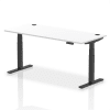 Dynamic Air Rectangular Height Adjustable Desk with Cable Ports - 1800mm x 800mm - White