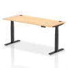 Dynamic Air Rectangular Height Adjustable Desk with Cable Ports - 1800mm x 800mm - Maple