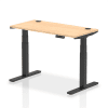 Dynamic Air Rectangular Height Adjustable Desk with Cable Ports - 1200mm x 600mm - Maple