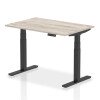 Dynamic Air Rectangular Height Adjustable Desk - 1200mm x 800mm - Grey oak