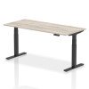 Dynamic Air Rectangular Height Adjustable Desk - 1800mm x 800mm - Grey oak