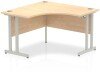 Dynamic Impulse Corner Desk with Twin Cantilever Legs - 1200 x 1200mm - Maple
