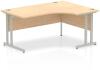 Dynamic Impulse Corner Desk with Twin Cantilever Legs - 1600 x 1200mm - Maple