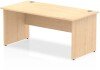 Dynamic Impulse Rectangular Desk with Panel End Legs - 1600mm x 600mm - Maple