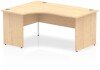 Dynamic Impulse Corner Desk with Panel End Legs - 1600 x 1200mm - Maple