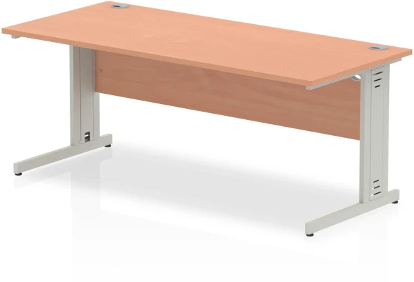 Dynamic Impulse Rectangular Desk with Cable Managed Legs - 1800mm x 800mm - Beech