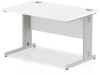 Dynamic Impulse Rectangular Desk with Cable Managed Legs - 1200mm x 800mm - White