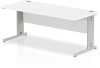 Dynamic Impulse Rectangular Desk with Cable Managed Legs - 1800mm x 800mm - White