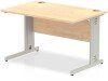 Dynamic Impulse Rectangular Desk with Cable Managed Legs - 1200mm x 800mm - Maple