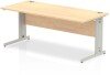 Dynamic Impulse Rectangular Desk with Cable Managed Legs - 1800mm x 800mm - Maple