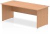 Dynamic Impulse Rectangular Desk with Panel End Legs - 1800mm x 800mm - Oak