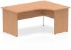 Dynamic Impulse Corner Desk with Panel End Legs - 1600 x 1200mm - Oak