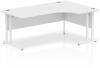 Dynamic Impulse Corner Desk with Twin Cantilever Legs - 1800 x 1200mm - White