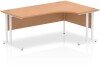 Dynamic Impulse Corner Desk with Twin Cantilever Legs - 1800 x 1200mm - Oak