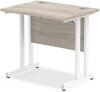 Dynamic Impulse Rectangular Desk with Twin Cantilever Legs - 800mm x 600mm - Grey oak
