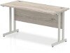 Dynamic Impulse Rectangular Desk with Twin Cantilever Legs - 1400mm x 600mm - Grey oak