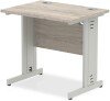Dynamic Impulse Rectangular Desk with Cable Managed Legs - 800mm x 600mm - Grey oak