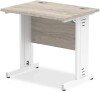 Dynamic Impulse Rectangular Desk with Cable Managed Legs - 800mm x 600mm - Grey oak