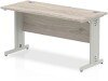 Dynamic Impulse Rectangular Desk with Cable Managed Legs - 1400mm x 600mm - Grey oak