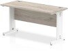 Dynamic Impulse Rectangular Desk with Cable Managed Legs - 1400mm x 600mm - Grey oak