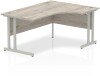 Dynamic Impulse Corner Desk with Twin Cantilever Legs - 1600 x 1200mm - Grey oak