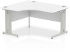 Dynamic Impulse Corner Desk with Cable Managed Legs - 1400mm x 1200mm - White