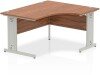 Dynamic Impulse Corner Desk with Cable Managed Legs - 1400mm x 1200mm - Walnut