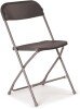 Titan Flat Back Folding Chair - Charcoal