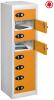 Probe TabBox 8 Compartment Locker with Standard Plug - 1000 x 305 x 370mm - Orange (RAL 2003)