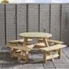 Zap King Round Picnic Table - 8 Seater