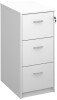 Dams Executive Filing Cabinet - 3 Drawer - White