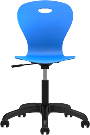 Origin Lotus Draughtsmans Chair with Aluminium 5 Star Base - Sky Blue