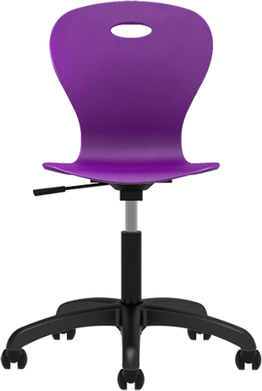 Origin Lotus Draughtsmans Chair with Black Nylon 5 Star Base - Blue Lilac