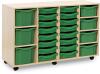 Monarch Classic Tray Storage Unit 16 Shallow 4 Deep and 3 Extra Deep Tray Units Without Doors