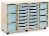 Monarch Classic Tray Storage Unit 16 Shallow 4 Deep and 3 Extra Deep Tray Units Without Doors