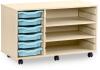 Monarch 6 Shallow Tray Unit with 2 Adjustable Shelves