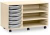 Monarch 6 Shallow Tray Unit with 2 Adjustable Shelves