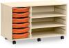 Monarch 6 Shallow Tray Unit with 2 Adjustable Shelves