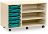 Monarch 6 Shallow Tray Unit with 2 Adjustable Shelves